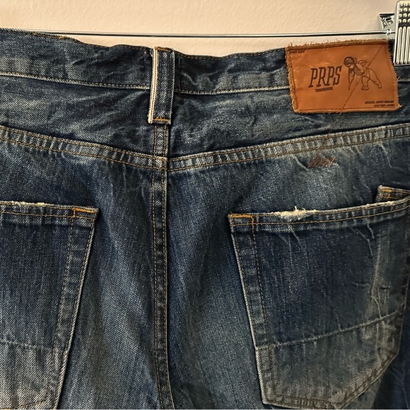 PRPS Japanese Selvedge Donwan Harrell Jeans Straight Button Blue Men 34 - Picture 3 of 8